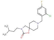 8-(2-chloro-4-fluorobenzyl)-3-(3-methylbutyl)-1-oxa-3,8-diazaspiro[4.5]decan-2-one