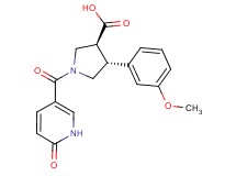 (3S*,4R*)-4-(3-methoxyphenyl)-1-[(6-oxo-1,6-dihydropyridin-3-yl)carbonyl]pyrrolidine-3-carboxylic acid