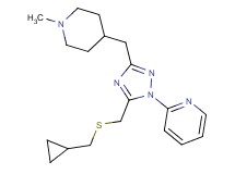 2-{5-{[(cyclopropylmethyl)thio]methyl}-3-[(1-methylpiperidin-4-yl)methyl]-1H-1,2,4-triazol-1-yl}pyridine