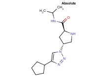 (4R)-4-(4-cyclopentyl-1H-1,2,3-triazol-1-yl)-N-isopropyl-L-prolinamide hydrochloride