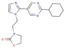 3-{2-[2-(2-cyclohexylpyrimidin-5-yl)-1H-imidazol-1-yl]ethyl}-1,3-oxazolidin-2-one