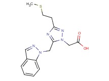 {5-(1H-indazol-1-ylmethyl)-3-[2-(methylthio)ethyl]-1H-1,2,4-triazol-1-yl}acetic acid
