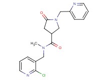 N-[(2-chloro-3-pyridinyl)methyl]-N-methyl-5-oxo-1-(2-pyridinylmethyl)-3-pyrrolidinecarboxamide