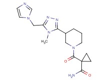 1-({3-[5-(1H-imidazol-1-ylmethyl)-4-methyl-4H-1,2,4-triazol-3-yl]piperidin-1-yl}carbonyl)cyclopropanecarboxamide