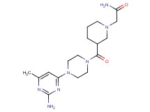 2-(3-{[4-(2-amino-6-methyl-4-pyrimidinyl)-1-piperazinyl]carbonyl}-1-piperidinyl)acetamide
