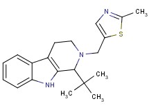 1-tert-butyl-2-[(2-methyl-1,3-thiazol-5-yl)methyl]-2,3,4,9-tetrahydro-1H-beta-carboline