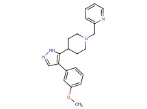 2-({4-[4-(3-methoxyphenyl)-1H-pyrazol-5-yl]piperidin-1-yl}methyl)pyridine