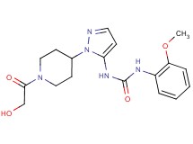 N-[1-(1-glycoloylpiperidin-4-yl)-1H-pyrazol-5-yl]-N'-(2-methoxyphenyl)urea