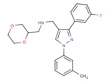 (1,4-dioxan-2-ylmethyl){[3-(3-fluorophenyl)-1-(3-methylphenyl)-1H-pyrazol-4-yl]methyl}amine