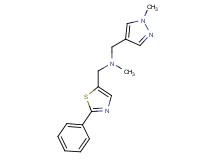 N-methyl-1-(1-methyl-1H-pyrazol-4-yl)-N-[(2-phenyl-1,3-thiazol-5-yl)methyl]methanamine