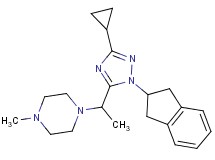 1-{1-[3-cyclopropyl-1-(2,3-dihydro-1H-inden-2-yl)-1H-1,2,4-triazol-5-yl]ethyl}-4-methylpiperazine