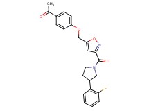 1-{4-[(3-{[3-(2-fluorophenyl)-1-pyrrolidinyl]carbonyl}-5-isoxazolyl)methoxy]phenyl}ethanone
