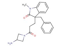 3-[3-(3-aminoazetidin-1-yl)-3-oxopropyl]-3-benzyl-1-methyl-1,3-dihydro-2H-indol-2-one