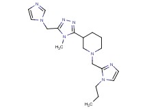 3-[5-(1H-imidazol-1-ylmethyl)-4-methyl-4H-1,2,4-triazol-3-yl]-1-[(1-propyl-1H-imidazol-2-yl)methyl]piperidine