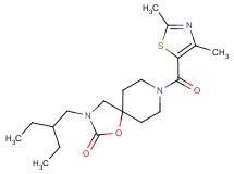 8-[(2,4-dimethyl-1,3-thiazol-5-yl)carbonyl]-3-(2-ethylbutyl)-1-oxa-3,8-diazaspiro[4.5]decan-2-one
