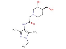 N-(1-ethyl-3,5-dimethyl-1H-pyrazol-4-yl)-2-[(3R*,4R*)-3-hydroxy-4-(hydroxymethyl)-1-piperidinyl]acetamide