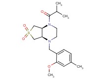 (4aR*,7aS*)-1-isobutyryl-4-(2-methoxy-4-methylbenzyl)octahydrothieno[3,4-b]pyrazine 6,6-dioxide