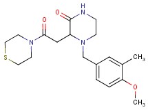 4-(4-methoxy-3-methylbenzyl)-3-[2-oxo-2-(4-thiomorpholinyl)ethyl]-2-piperazinone