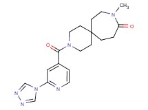 9-methyl-3-[2-(4H-1,2,4-triazol-4-yl)isonicotinoyl]-3,9-diazaspiro[5.6]dodecan-10-one