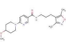 N-[3-(3,5-dimethyl-4-isoxazolyl)propyl]-6-(4-methoxy-1-piperidinyl)nicotinamide
