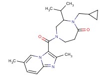 4-(cyclopropylmethyl)-1-[(2,6-dimethylimidazo[1,2-a]pyridin-3-yl)carbonyl]-3-isopropyl-1,4-diazepan-5-one