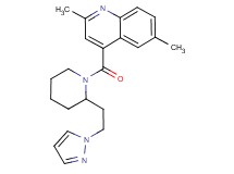 2,6-dimethyl-4-({2-[2-(1H-pyrazol-1-yl)ethyl]-1-piperidinyl}carbonyl)quinoline