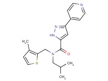 N-isobutyl-N-[(3-methyl-2-thienyl)methyl]-3-pyridin-4-yl-1H-pyrazole-5-carboxamide
