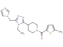 4-[4-ethyl-5-(1H-imidazol-1-ylmethyl)-4H-1,2,4-triazol-3-yl]-1-[(5-methyl-2-thienyl)carbonyl]piperidine