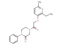 4-{[(2-ethyl-6-methyl-3-pyridinyl)oxy]acetyl}-1-phenyl-2-piperazinone