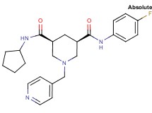 (3S,5R)-N-cyclopentyl-N'-(4-fluorophenyl)-1-(4-pyridinylmethyl)-3,5-piperidinedicarboxamide