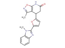 3-methyl-4-[5-(1-methyl-1H-benzimidazol-2-yl)-2-furyl]-4,7-dihydroisoxazolo[5,4-b]pyridin-6(5H)-one