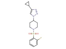 4-(4-cyclopropyl-1H-1,2,3-triazol-1-yl)-1-[(2-fluorophenyl)sulfonyl]piperidine