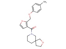 7-{2-[(4-methylphenoxy)methyl]-3-furoyl}-2-oxa-7-azaspiro[4.5]decane