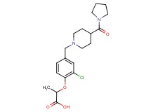 2-(2-chloro-4-{[4-(1-pyrrolidinylcarbonyl)-1-piperidinyl]methyl}phenoxy)propanoic acid