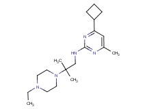 4-cyclobutyl-N-[2-(4-ethylpiperazin-1-yl)-2-methylpropyl]-6-methylpyrimidin-2-amine