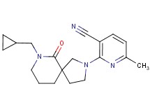 2-[7-(cyclopropylmethyl)-6-oxo-2,7-diazaspiro[4.5]dec-2-yl]-6-methylnicotinonitrile