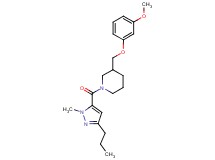 3-[(3-methoxyphenoxy)methyl]-1-[(1-methyl-3-propyl-1H-pyrazol-5-yl)carbonyl]piperidine