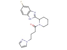 5-fluoro-2-{1-[4-(1H-pyrazol-1-yl)butanoyl]-2-piperidinyl}-1H-benzimidazole