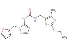 N-[1-(2-furylmethyl)-1H-pyrazol-5-yl]-N'-[(4-methyl-2-propyl-1,3-thiazol-5-yl)methyl]urea