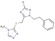 5-{[(4-methyl-4H-1,2,4-triazol-3-yl)thio]methyl}-1-(2-phenylethyl)-1H-1,2,4-triazole