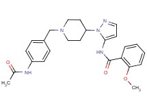 N-(1-{1-[4-(acetylamino)benzyl]-4-piperidinyl}-1H-pyrazol-5-yl)-2-methoxybenzamide