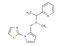 N-methyl-1-pyridin-2-yl-N-{[1-(1,3-thiazol-2-yl)-1H-pyrrol-2-yl]methyl}ethanamine