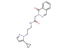 N-[3-(5-cyclopropyl-1H-pyrazol-1-yl)propyl]-2-(1-oxo-2(1H)-phthalazinyl)acetamide