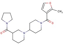 1'-(2-methyl-3-furoyl)-3-(pyrrolidin-1-ylcarbonyl)-1,4'-bipiperidine