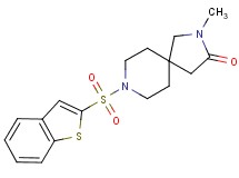 8-(1-benzothien-2-ylsulfonyl)-2-methyl-2,8-diazaspiro[4.5]decan-3-one