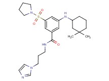 3-[(3,3-dimethylcyclohexyl)amino]-N-[3-(1H-imidazol-1-yl)propyl]-5-(1-pyrrolidinylsulfonyl)benzamide