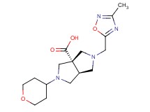 (3aS*,6aS*)-2-[(3-methyl-1,2,4-oxadiazol-5-yl)methyl]-5-(tetrahydro-2H-pyran-4-yl)hexahydropyrrolo[3,4-c]pyrrole-3a(1H)-carboxylic acid