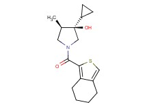 (3R*,4R*)-3-cyclopropyl-4-methyl-1-(4,5,6,7-tetrahydro-2-benzothien-1-ylcarbonyl)-3-pyrrolidinol