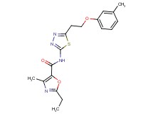 2-ethyl-4-methyl-N-{5-[2-(3-methylphenoxy)ethyl]-1,3,4-thiadiazol-2-yl}-1,3-oxazole-5-carboxamide
