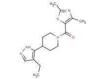 1-[(2,4-dimethyl-1,3-thiazol-5-yl)carbonyl]-4-(4-ethyl-1H-pyrazol-5-yl)piperidine